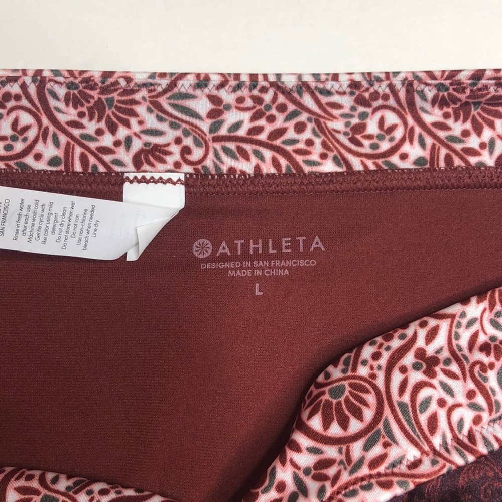 NWT athleta aqualux batik mid rise bikini bottoms size large - Picture 6 of 8